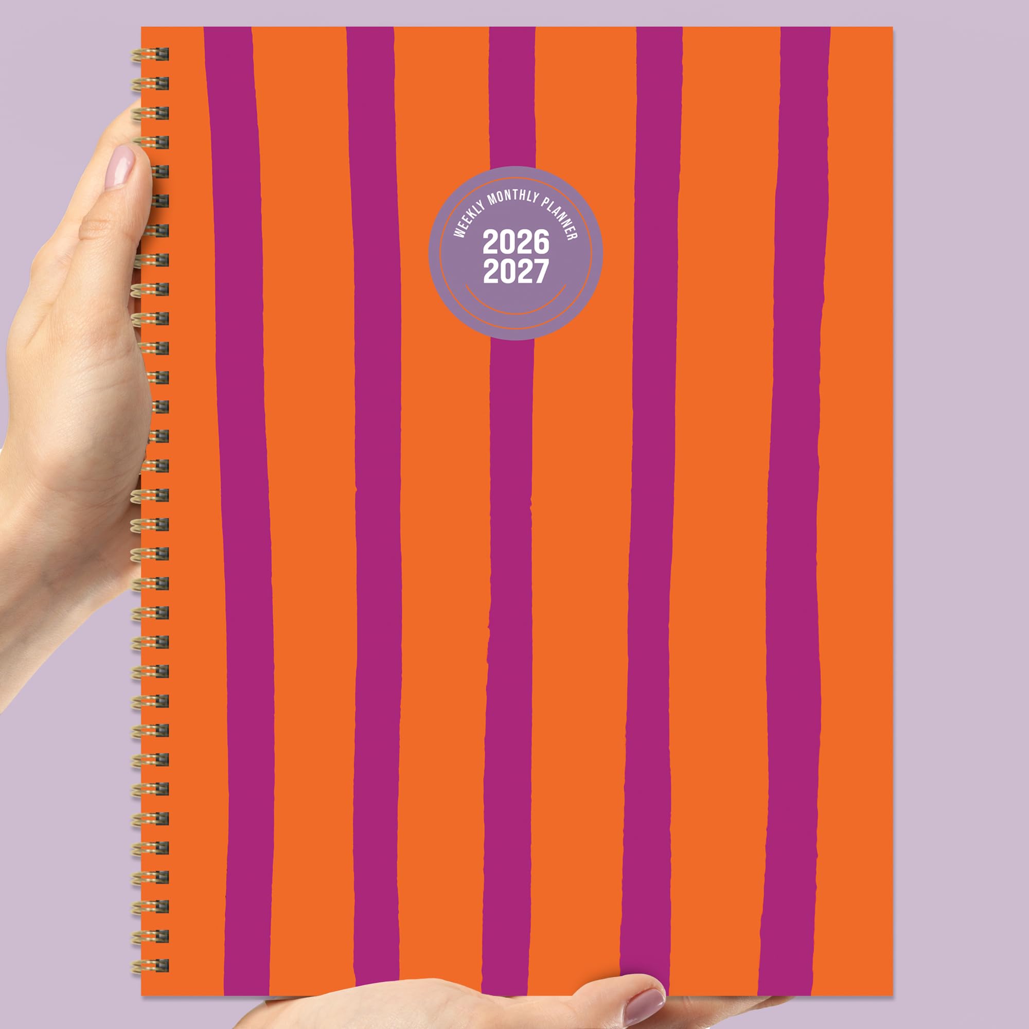 TF Publishing Agenda settimanale mensile da luglio 2026 a giugno 2027, con copertina resistente, carta spessa non patinata e adesivi per la pianificazione, 22,9 x 27,9 cm