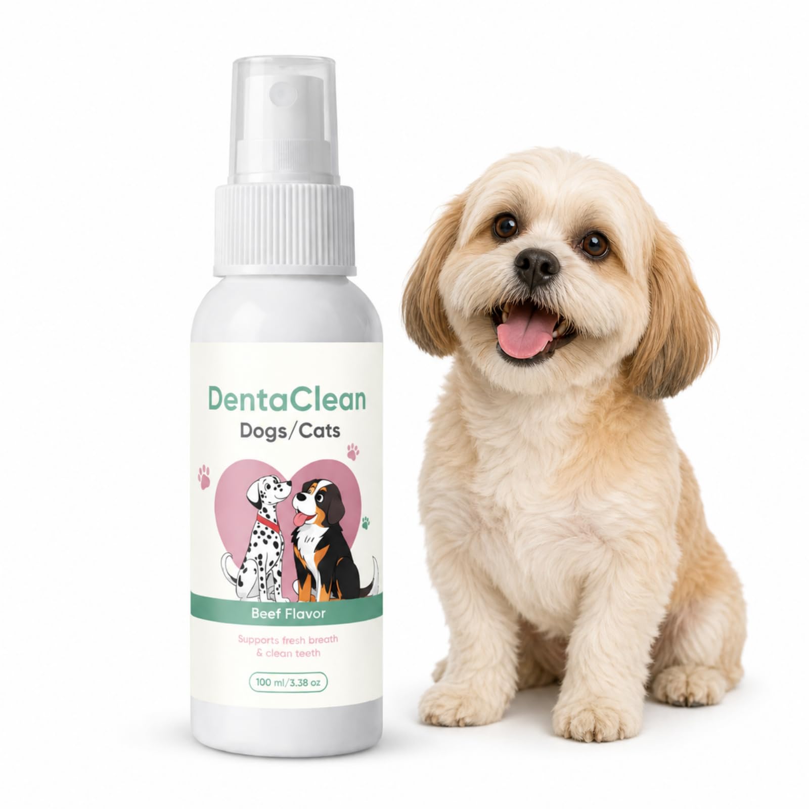 Paw Guardian Pet Oral Tartar Remover Spray for Dogs Cats Teeth Cleaning Routine Alcohol Free Gentle Oral Care for All Breeds (2 PCS)