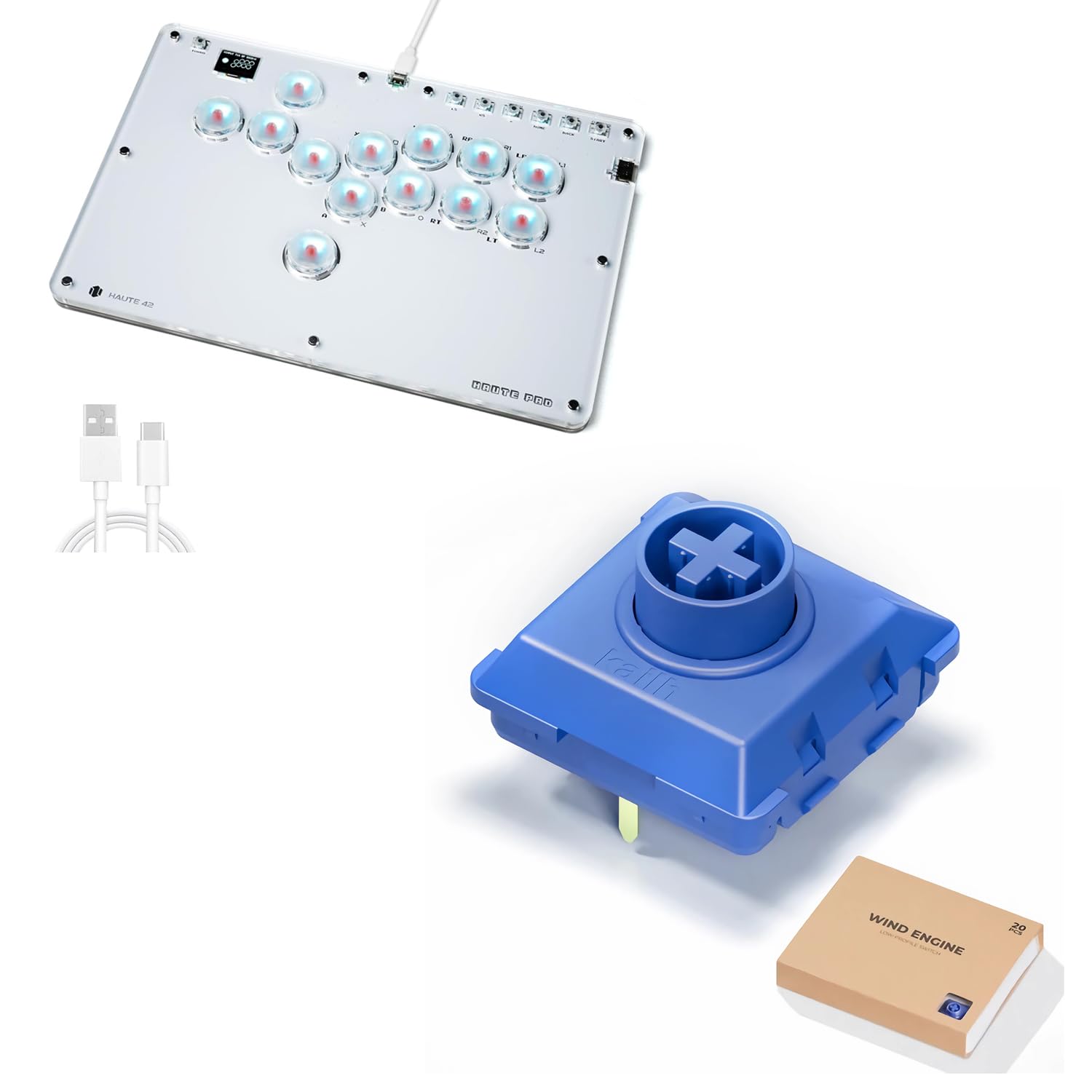 Amazon.com: Sehawei T13 All-Button Arcade Controller and Kailh Choc V2 ...