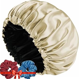 بونيه ساتان للشعر المجعد - بيج