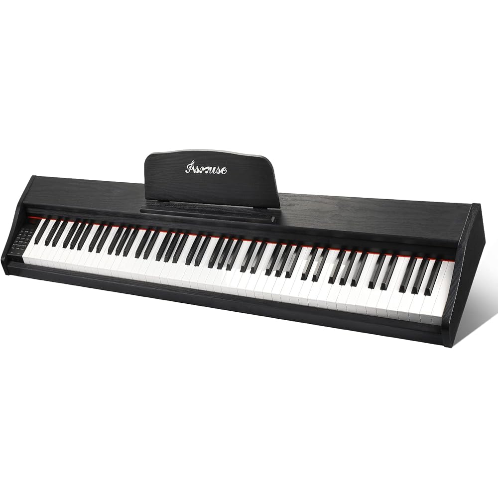 40/mo Finance Asmuse 88 Key Digital Piano, FullSize SemiWeighted Keys Electric Keyboard