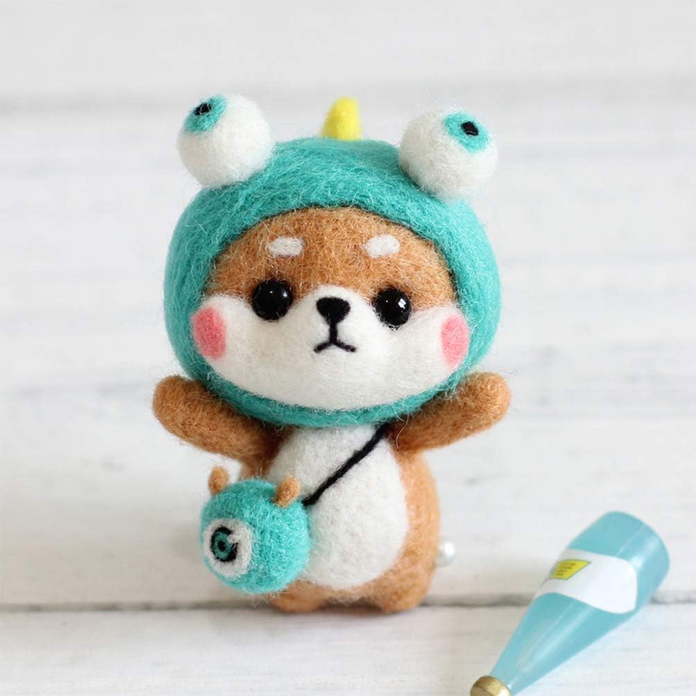 Ciieeo 1set Wool Felt Kit DIY Material Package for Handmade Animal Crafts Non-Finished Wool Felt Accessories Creative Home Decoration for Beginners