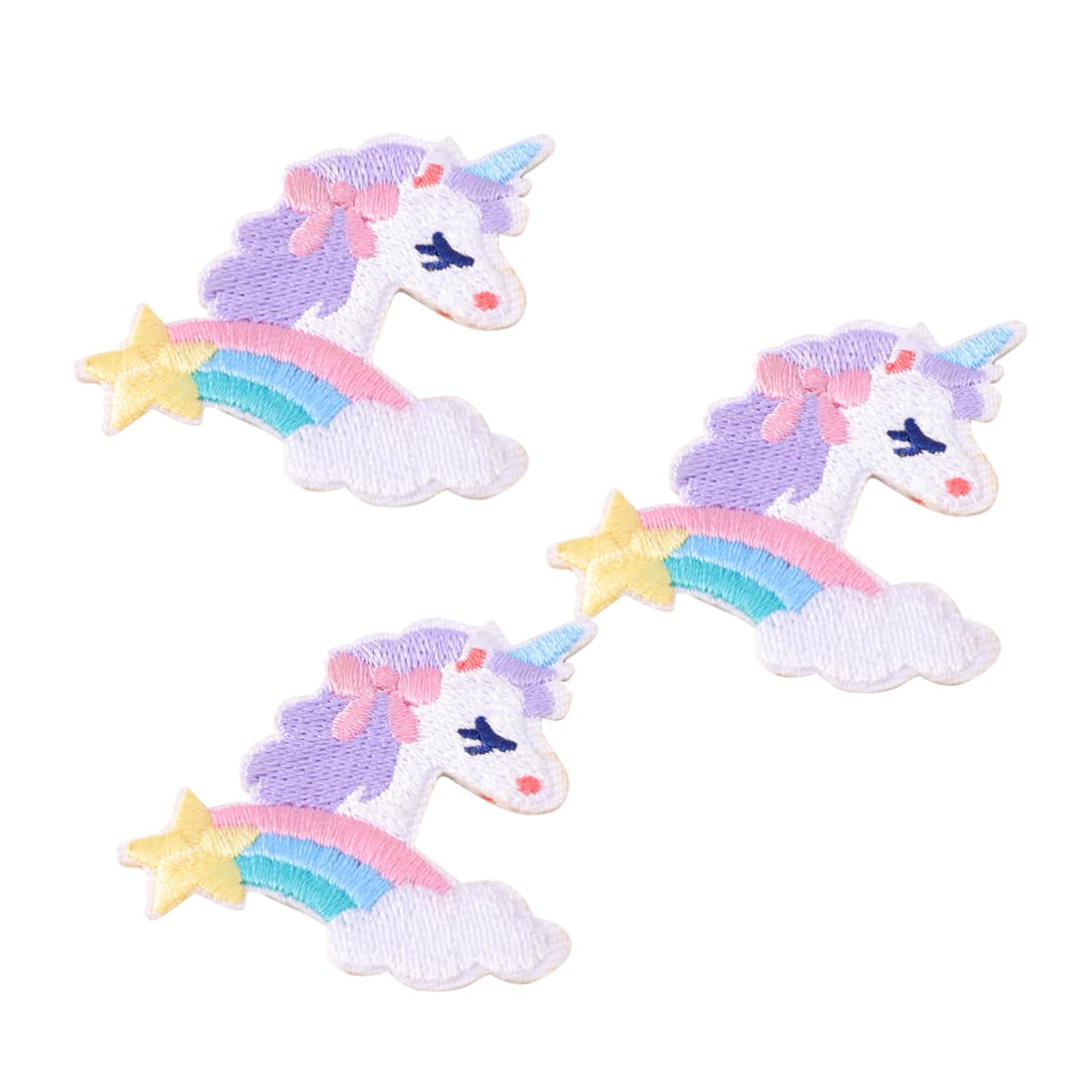 3pcs Unicorn Iron On Patches - Embroidered Applique For Clothing, Jackets, Backpacks (Pearlescent Lip Gloss Design) - View #12