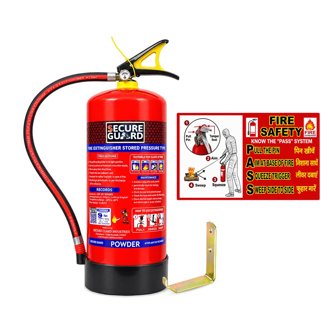 Secure Guard Fire Extinguisher - 9kg ABC Powder -1