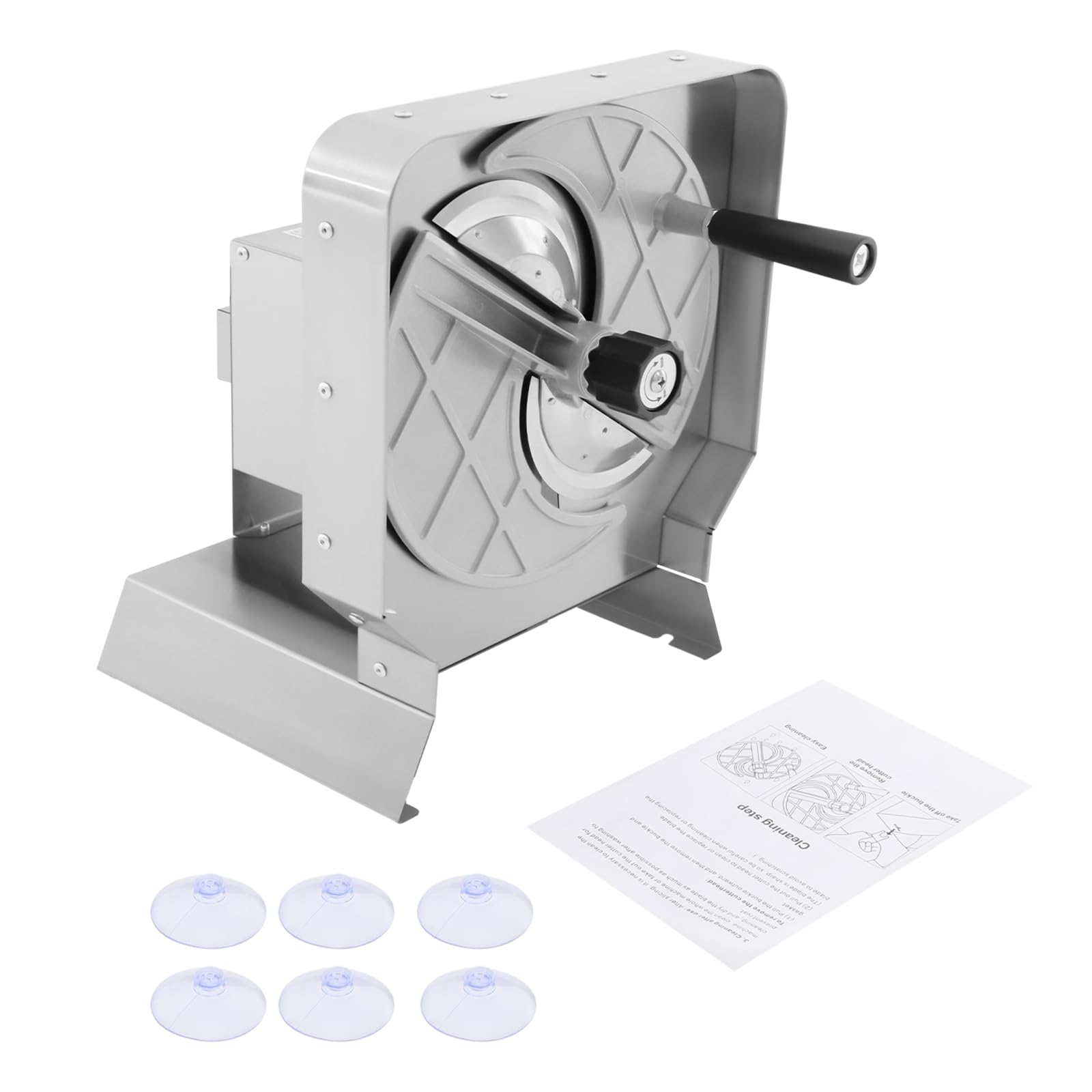 Affettatrice manuale per verdure e frutta, 1-10 mm di spessore (4R) | Affettatrice regolabile in acciaio inox per patate, arance, mele, cetrioli, limoni