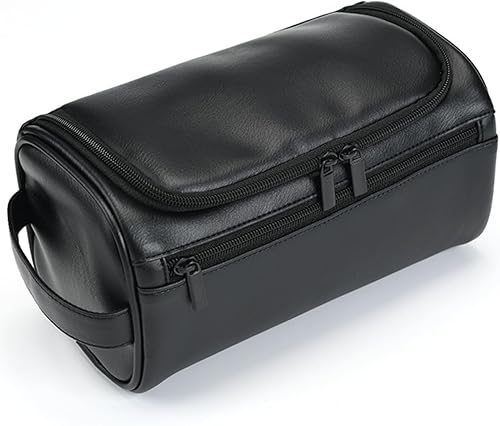 Neceser pequeño personalizado para hombres, organizador de artículos de tocador de viaje minimalista, kit de dopp, bolsa de afeitar resistente al