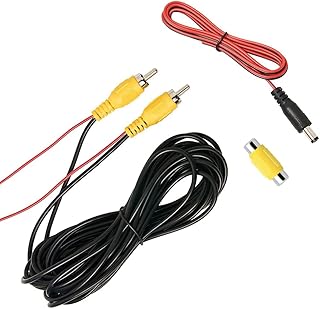 Backup Camera Video Cable,Double-Shielded Car RCA Rear View Camera Video Extension Cord,Back Up Rearview Reverse Cam RCA Male to Male AV Connector Adapter Wire for SUV RV Pickup Truck (19.69FT / 6M)