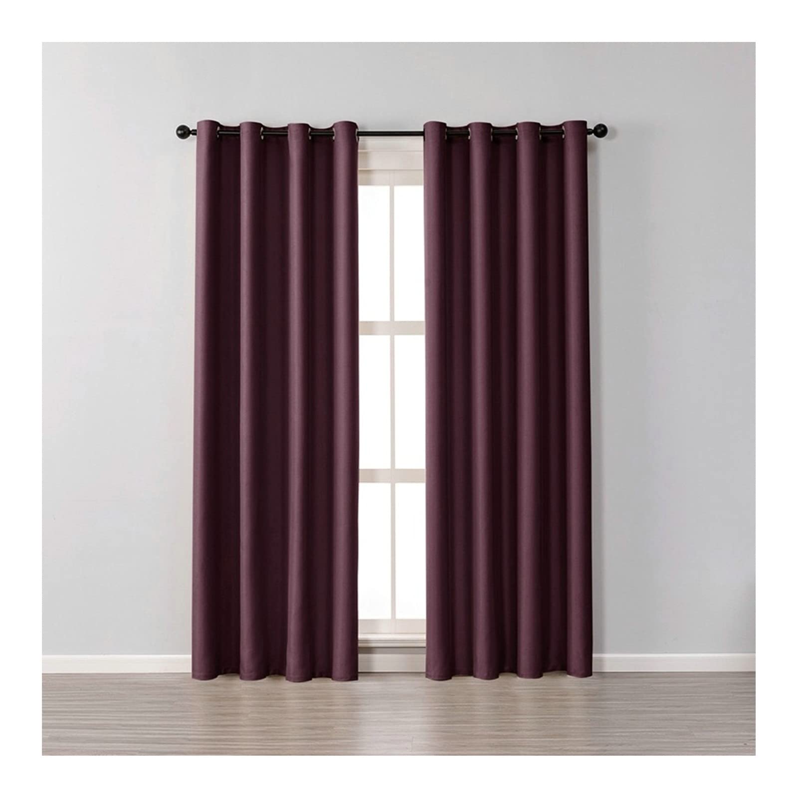Rideaux occultants vin rouge 96x214cm par lot de 2 pour la chambre