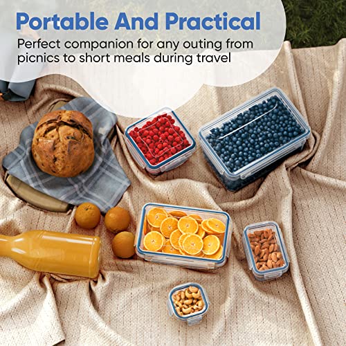 Chef's Path 48 Pcs Food Containers With Lids (24 Lids + 24 Containers) Food Dispensers - Airtight Plastic Containers For Pantry & Kitchen Organization - Bpa-Free Fridge Containers For Meal Prep And Food Storage #TOP5