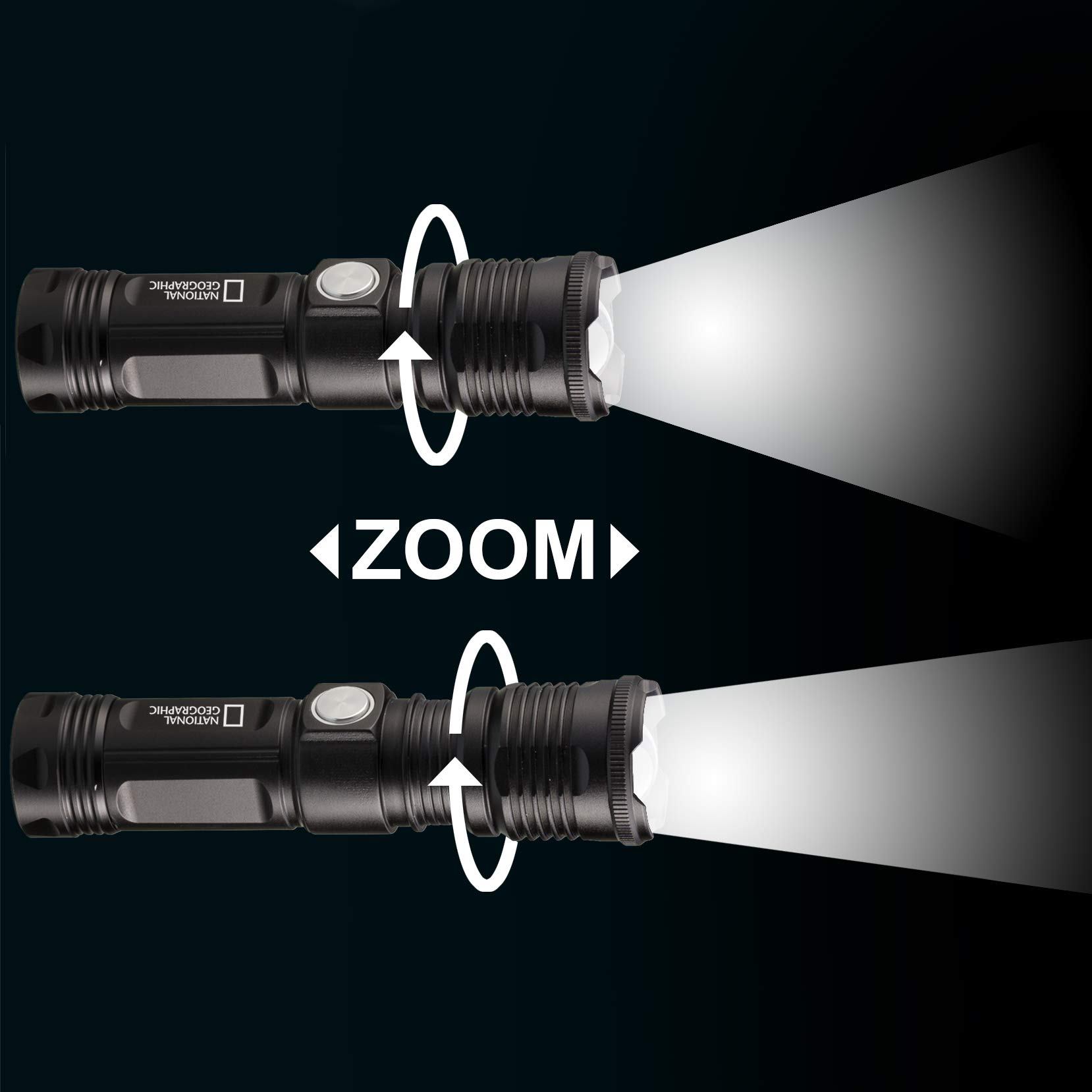 National Geographic ILUMINOS 1000 LED Zoom Torcia elettrica 1000 lm