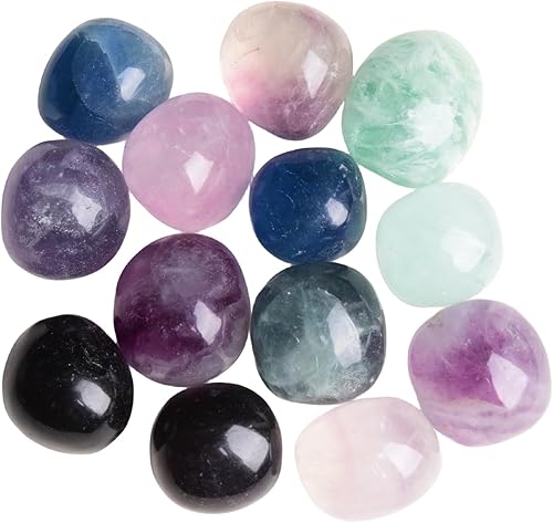 Piedras de cristal pulidas naturales de 1 libra, canicas de vidrio decorativas para relleno de jarrón, rocas de plantas para macetas en interiores,