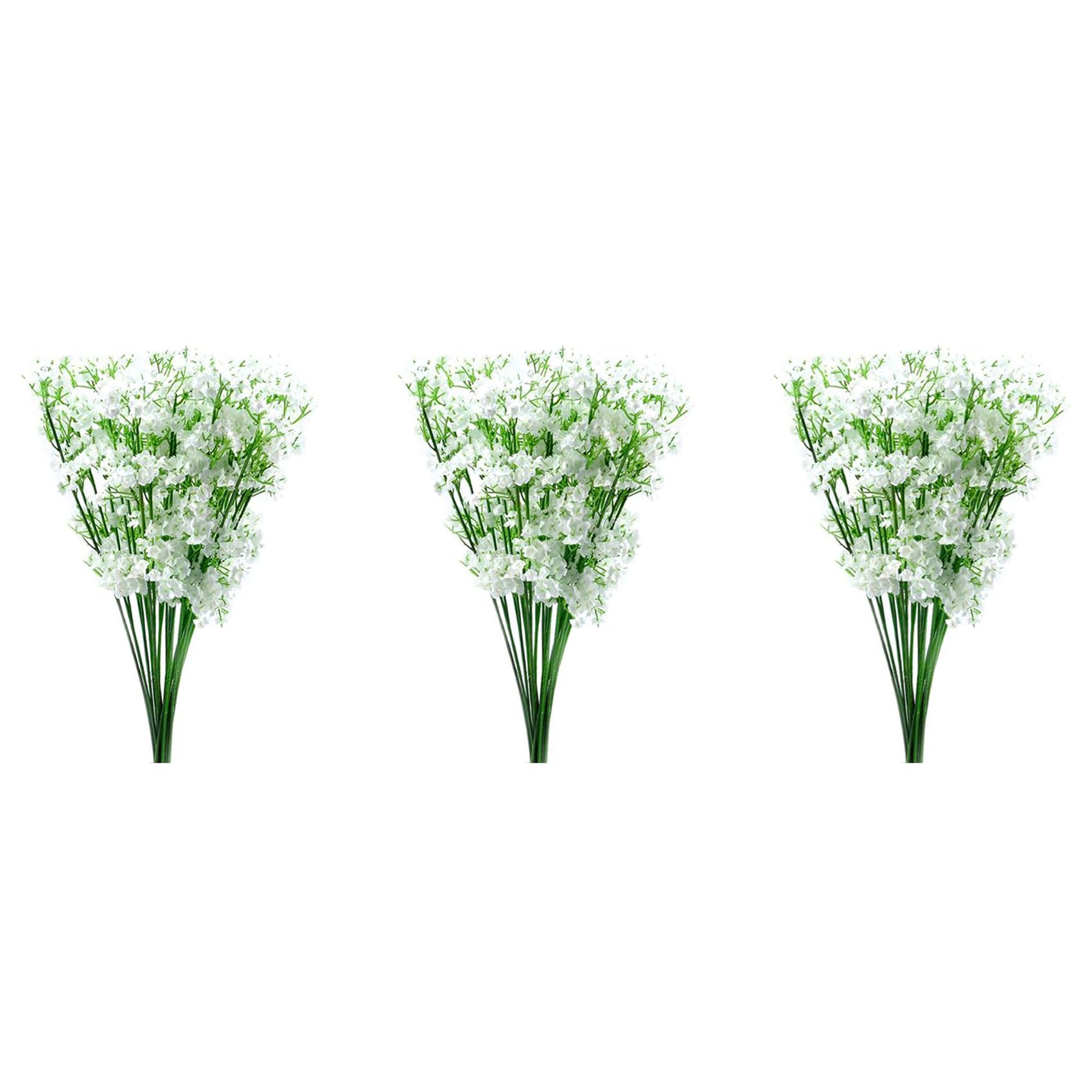 Vjsujehgy 36 Stems Artificial White Gypsophila Silk Flower Bunch Baby'S Breath