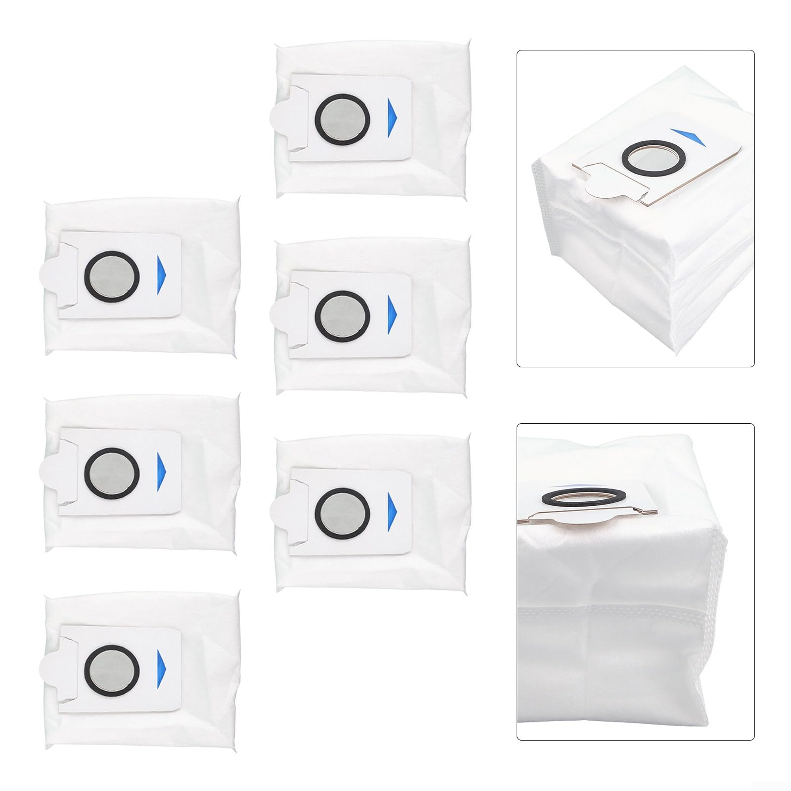 6 Sacchetti Polvere Per Aspirapolvere Robot Ecovacs Deebot X2 Omni - Ricambi Originali Alternativi