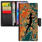 Coque pour S24+ Plus Simili Cuir Rabat Salamandre PU anphibien Street Art legendaire Pas Cher Etui Portable Fantaisie pour Samsung Galaxy