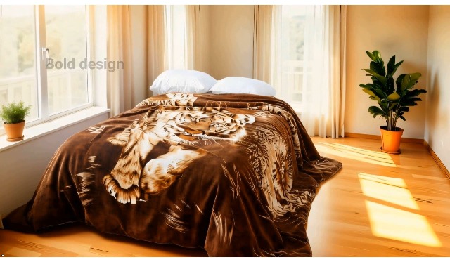 Tiger Animal Print Blanket 5.3 Lbs - Warm Plush, Heavy Thick, and