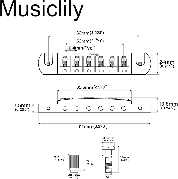 Amazon _ Wilkinson 弦間 ピッチ52mmピグテールスタイルラップアラウンドブリッジ 調整可能 Gibson_Epiphone Les Paul Juniorスタイルギター用、クローム _ 楽器・音響機器 _ 楽器・音響機器