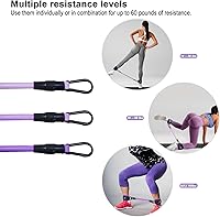 Vista 4 de Bandas de resistencia al tobillo con puños: banda de correa de tobillo para mujer para entrenar - Bandas de resistencia de tobillo para glúteos