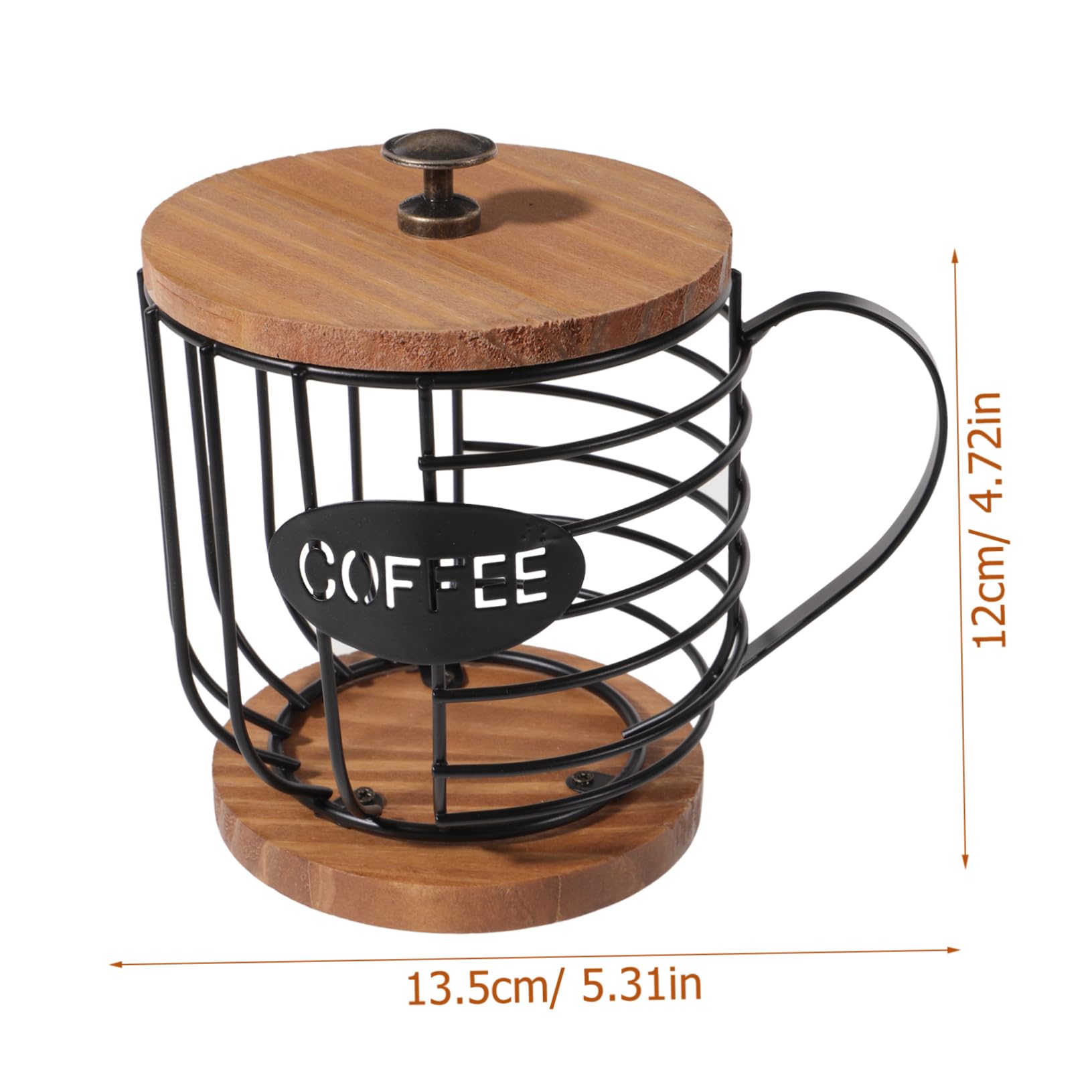 SOLUSTRE Coffee Storage Rack Iron Organizer for Countertop Elegant Desk Basket for Dining Table Efficient Space Utilization Sturdy Design with Easy Access