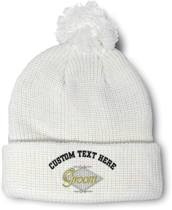 Speedy Pros Custom Pom Pom Beanie Groom 