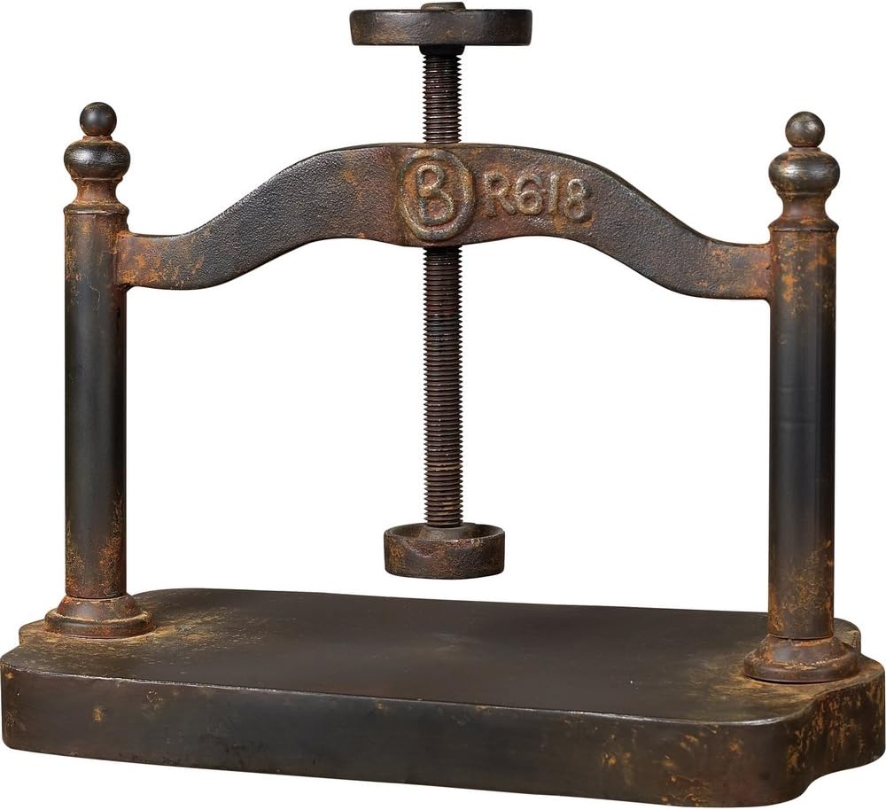 Sterling 129-1009 Cast Iron Book Press, 18 by 20-Inch, Restoration Rusted Black
