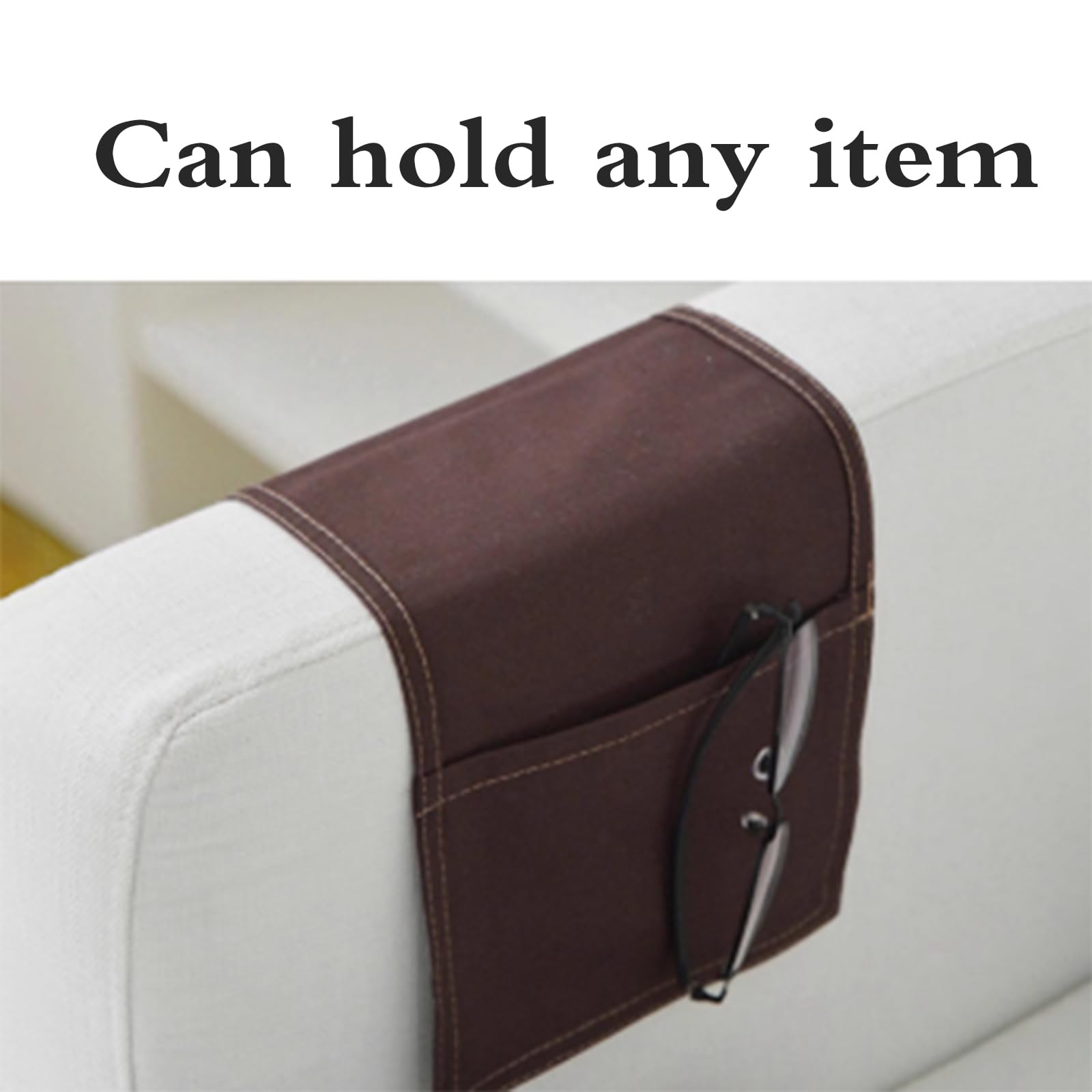 Porta Telecomando Da Divano In Feltro – Organizer 52,5x14,5 Cm, Verde Kaki, Per Bracciolo E Comodino