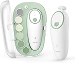 Momcozy Fichier de ongles de bébé électrique, doux trimeur de ongles bébé électrique , Clipper de ongles pour bébé avec lumière de nuit, 7 Plaquettes de rechange pour tête de broyage, vert