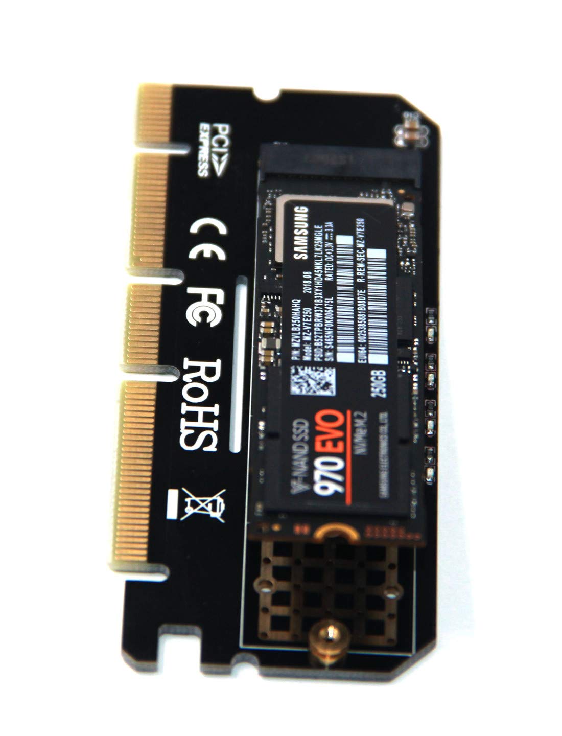 Amazon.co.jp: JMT LED付きM.2 NVMe SSD NGFF - PCIE 3.0 X16