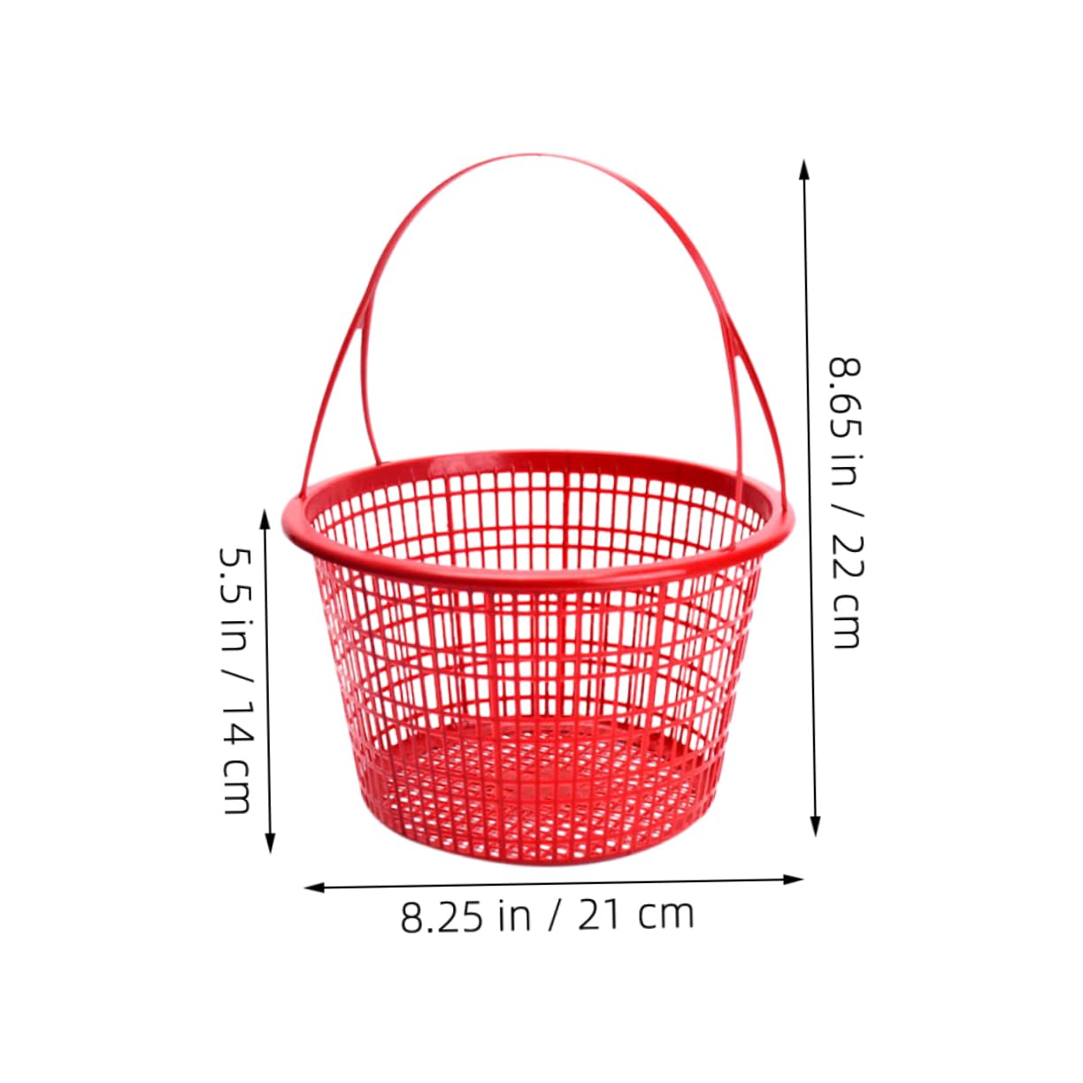 HEMOTON Small Fruit Picking Basket 10pcs Red Berry Basket Handle Versatile for Strawberries Blueberries Cherries