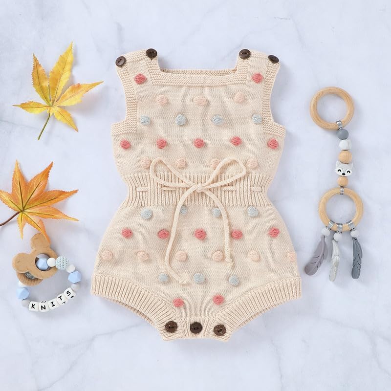 Neiwech Baby Girl Romper Sleeveless Pompoms Knit Rompers Newborn Little Girl Overall Jumpsuit Summer Outfits Clothes - Image 3