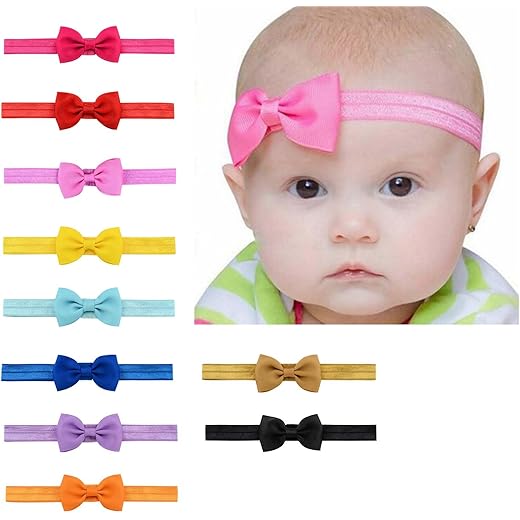 Hair Bands for Baby Girls 10 Pcs
