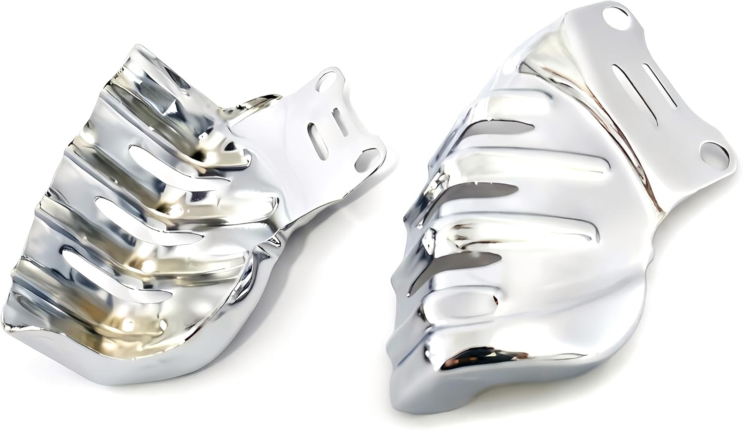 1 Pair Motorcycle Front Brake Caliper Covers for Harley Touring Street Glide Road Glide FLHX FLTR 2008-2023 Night Rod Special VRSCDX 2007-2017 (Chrome)