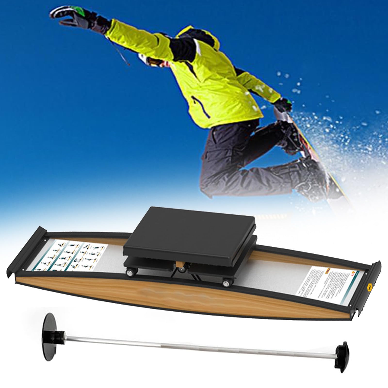 Generisch Skimaschine, Simulator-Trainingsgerät mit Skistöcken, Indoor-Krafttrainingsgerät für zu Hause, Skitrainer