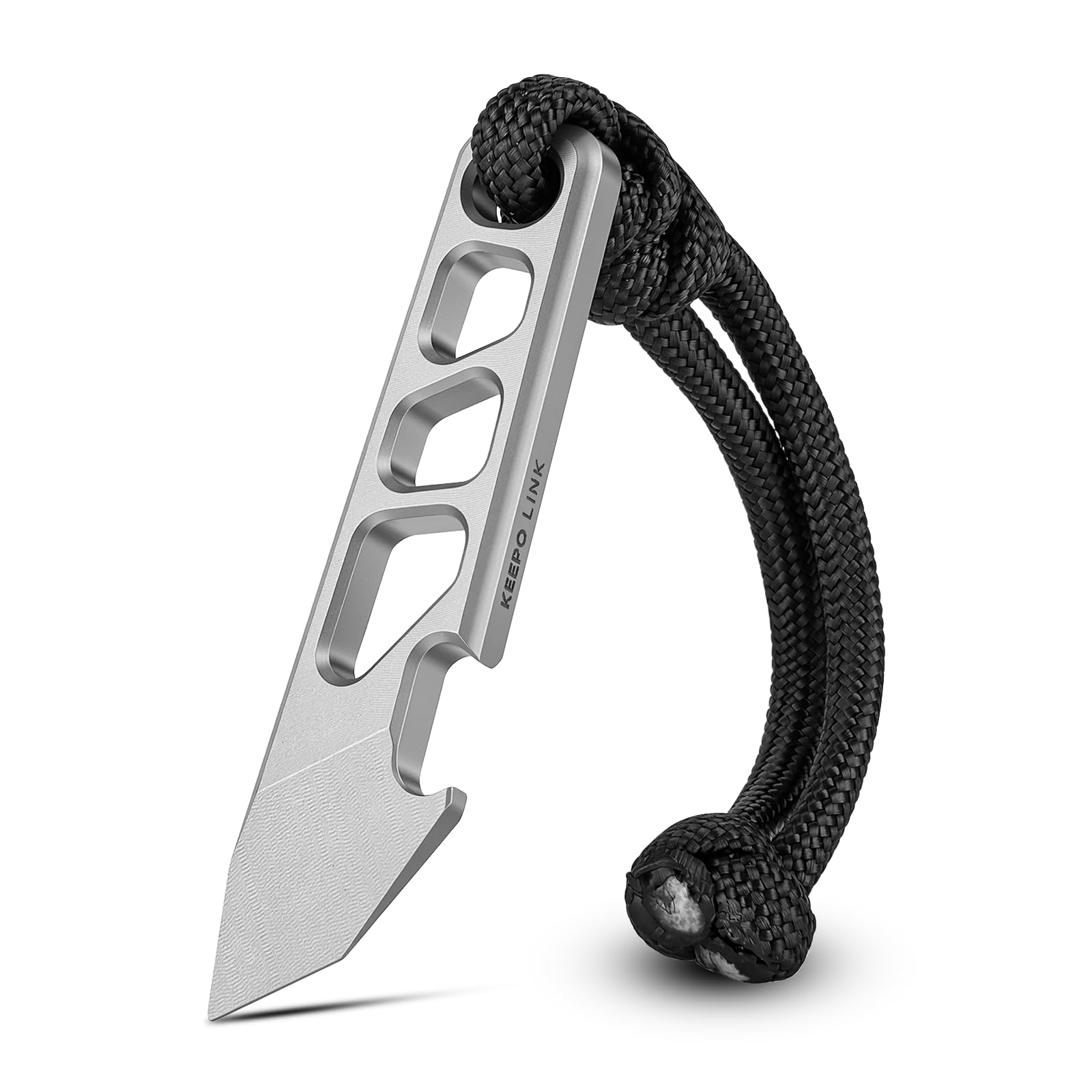 KEEPO LINK OLT07 mini kalkulator z otwieraczem do butelek, 5,5 cm, tytanowy, do codziennego użytku (EDC), tytanowy