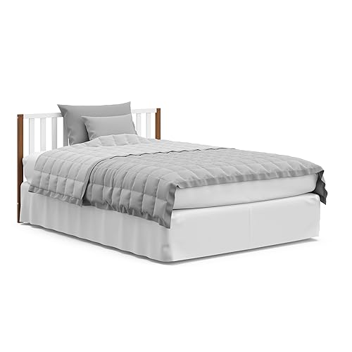 Vista 6 de Storkcraft Modern Pacific - Cuna convertible 4 en 1 (blanco con madera flotante vintage) – Certificado GREENGUARD Gold, se convierte de cuna de bebé