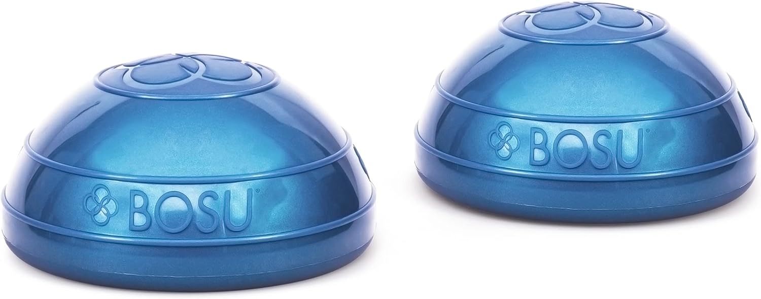 Bosu 6.5-Inch Diameter Unisex Dynamic 2-Sided Home Workout Balance Ball Pods for Strength and Flexibility, Blue (2 Pack)