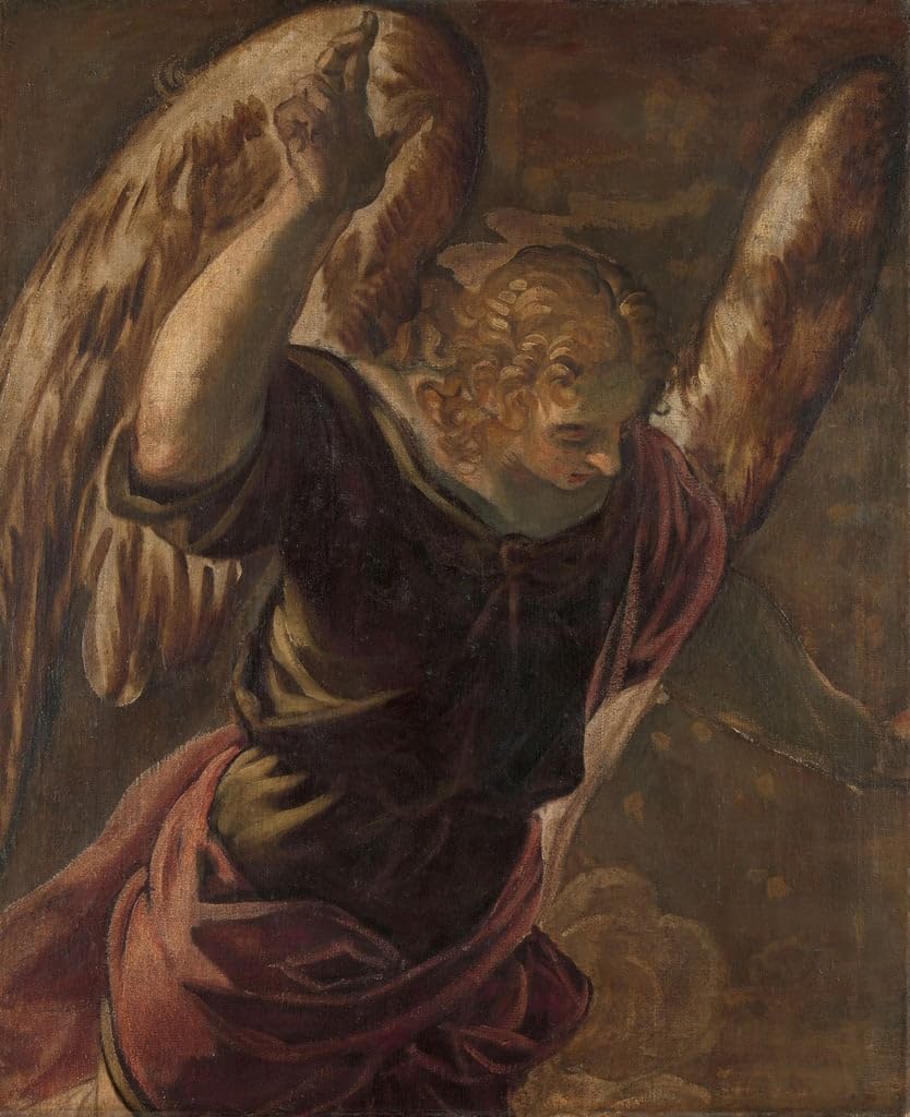 Art Mural Ange de l'Annonciation Tintoretto Impression Toile Luxe - 5