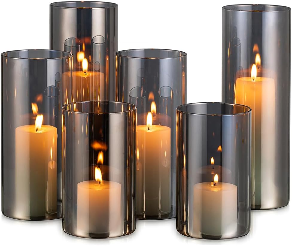 Glas Windlicht Zylinder