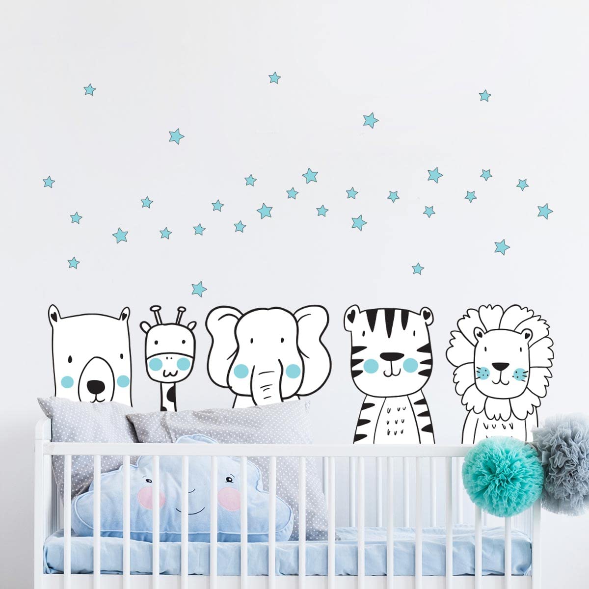 Adhesivo para pared de animales tropicales para tapar imperfecciones 7