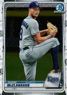 2020 Bowman Chrome Draft #BD-135 Shane McClanahan RC Rookie Tampa Bay Rays MLB Baseball Trading Card