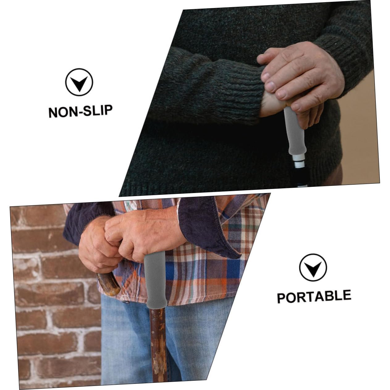 Didiseaon Thickened Hand Grips for Walking Canes Anti-Skid Crutch Handle Wraps Padded Covers
