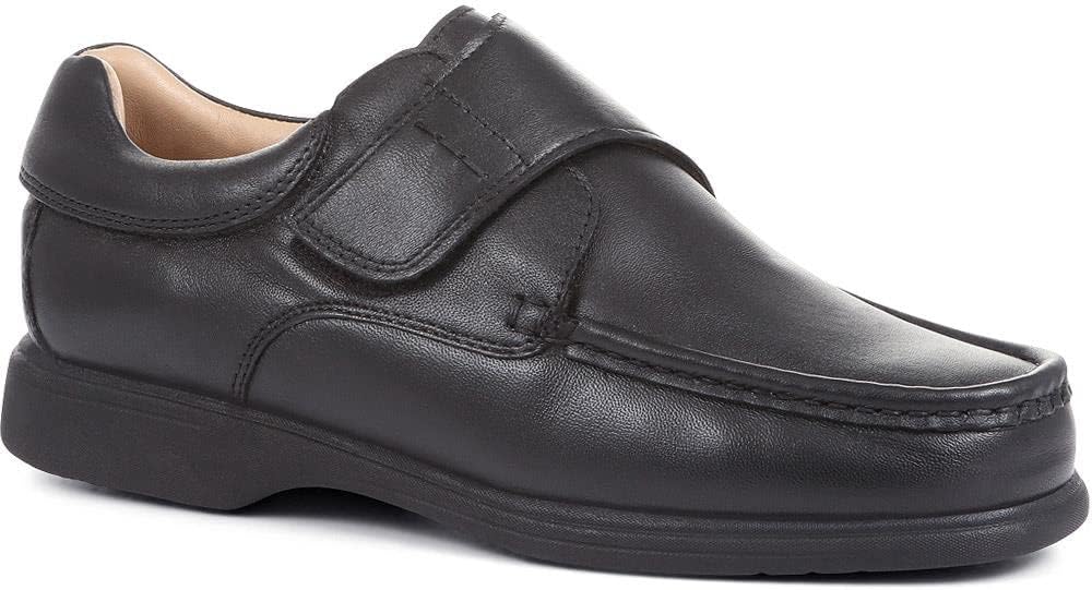 MENS BIG SIZE FOOTWEAR BLACK LACE UP SHOE SIZE FROM 13 TO 15 UK EXTRA WIDE FIT SOFT LEATHER main image 1