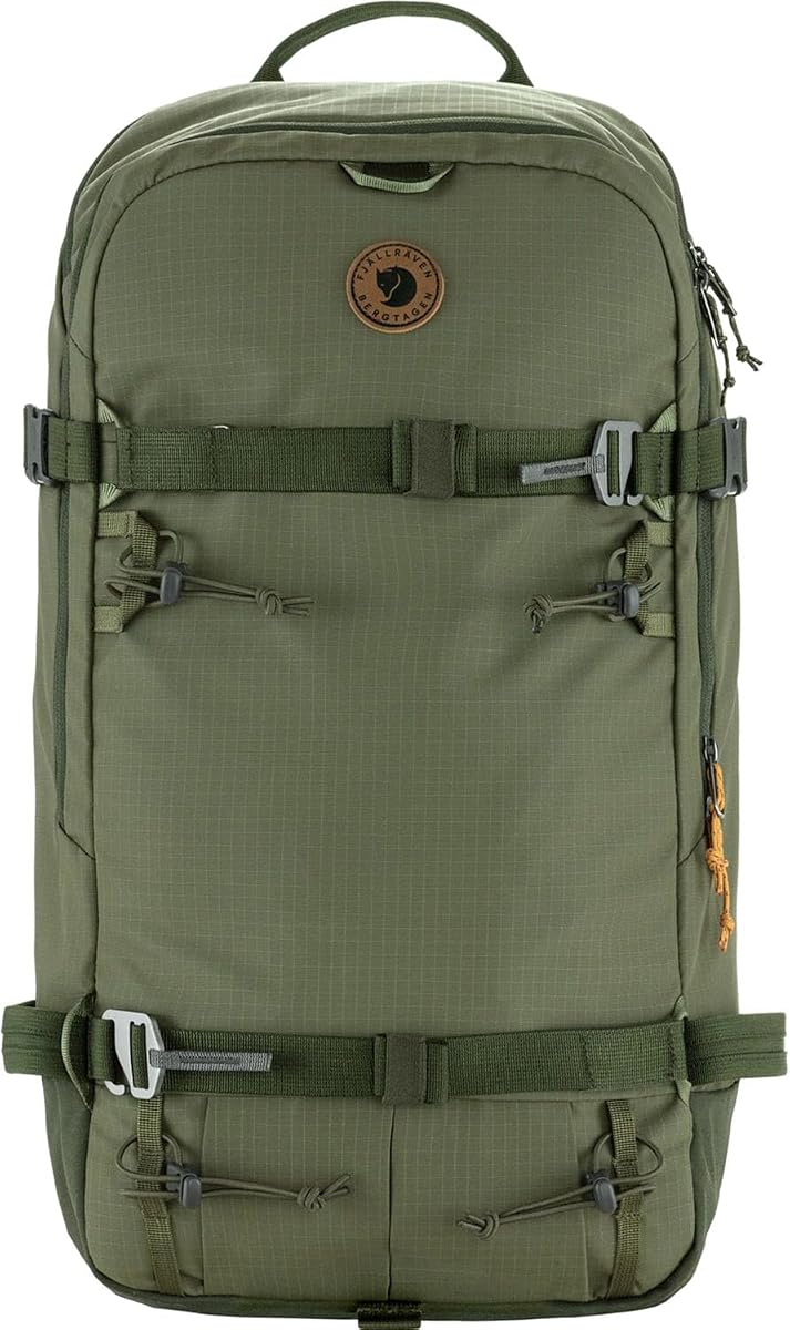 Mochila Bergtagen Touring 30 - Paquete técnico, fijación segura del equipo, diseño alpino - Touring, Trekking, Senderismo, Laurel Green-Deep Forest, Pequeño/Mediano