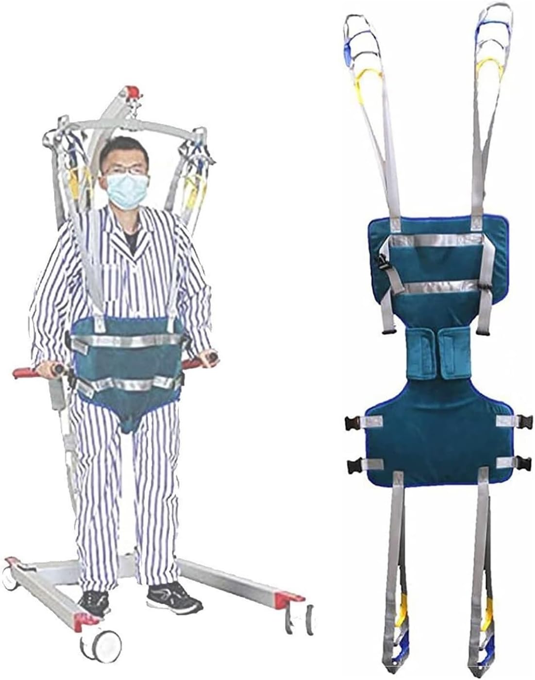 Adjustable Patient Transfer Sling & Walking Harness - Full Body Mobility Aid for Elderly, Disabled & Rehabilitation - Standing Assist Gait Belt with Waist Support, 230kg Capacity