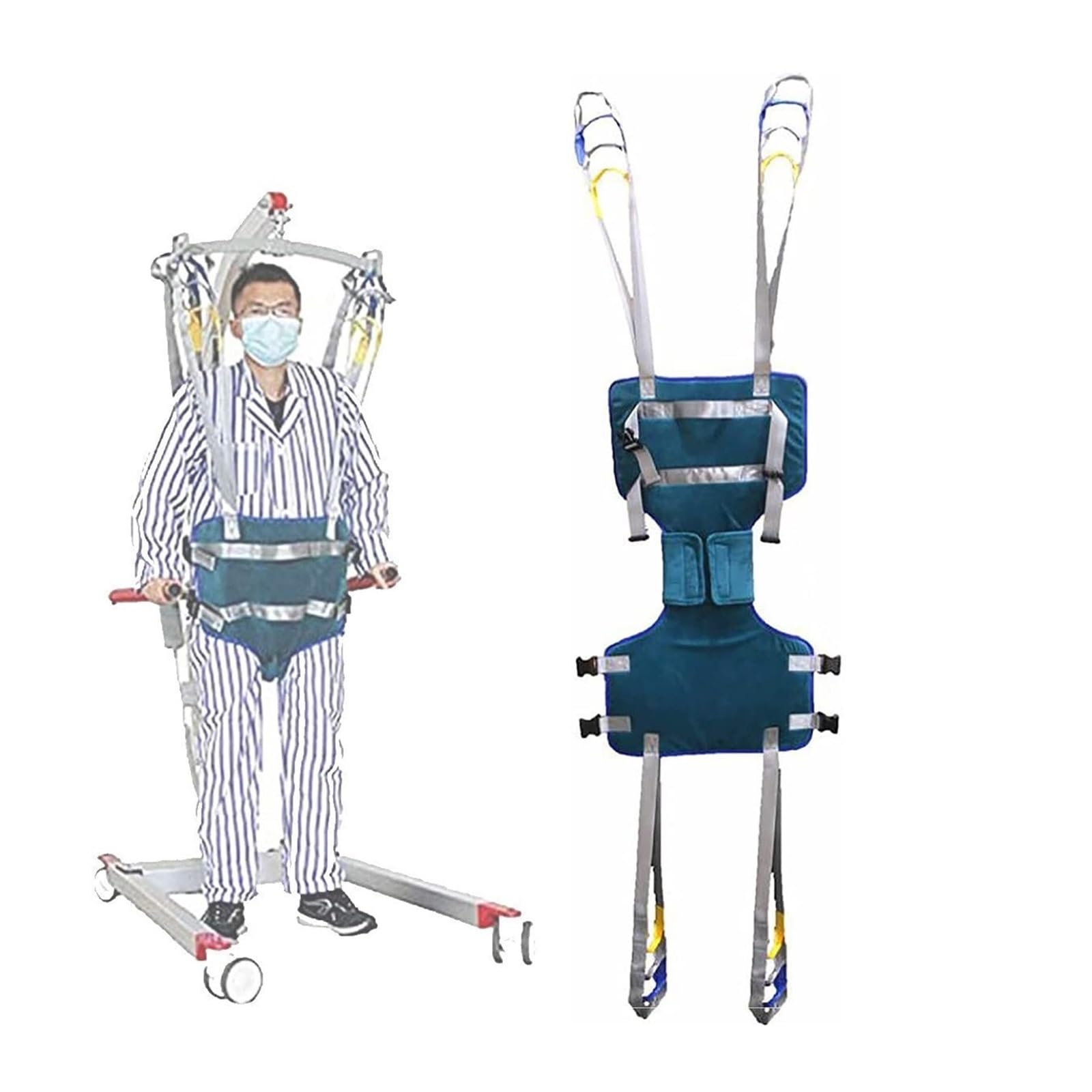 Arnés de Transferencia Ajustable para Ancianos con Cinturón para Caminar - Soporte de Movilidad para Personas con Discapacidad y Rehabilitación - Soporte Lumbar para Posición de Pie