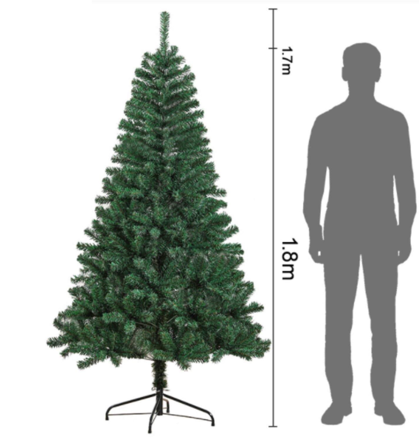 Amazon.de: Christmas Tree Tannenbaum KNstlich Knstlicher Weihnachtsbaum,  Grner Weihnachtsbaum Mit Stnder for Drinnen Und Drauen,  Urlaubsdekoration ChristbUme Sztuczna(1.8m)