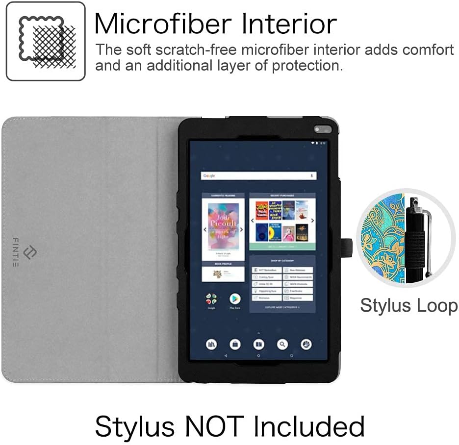 Fintie Case for Barnes & Noble Nook 10.1 Tablet, Premium Vegan Leather Folio Stand Cover with Auto Wake and Sleep for Nook 10.1 Inch Model BNTV650 Tablet (Shades of Blue)