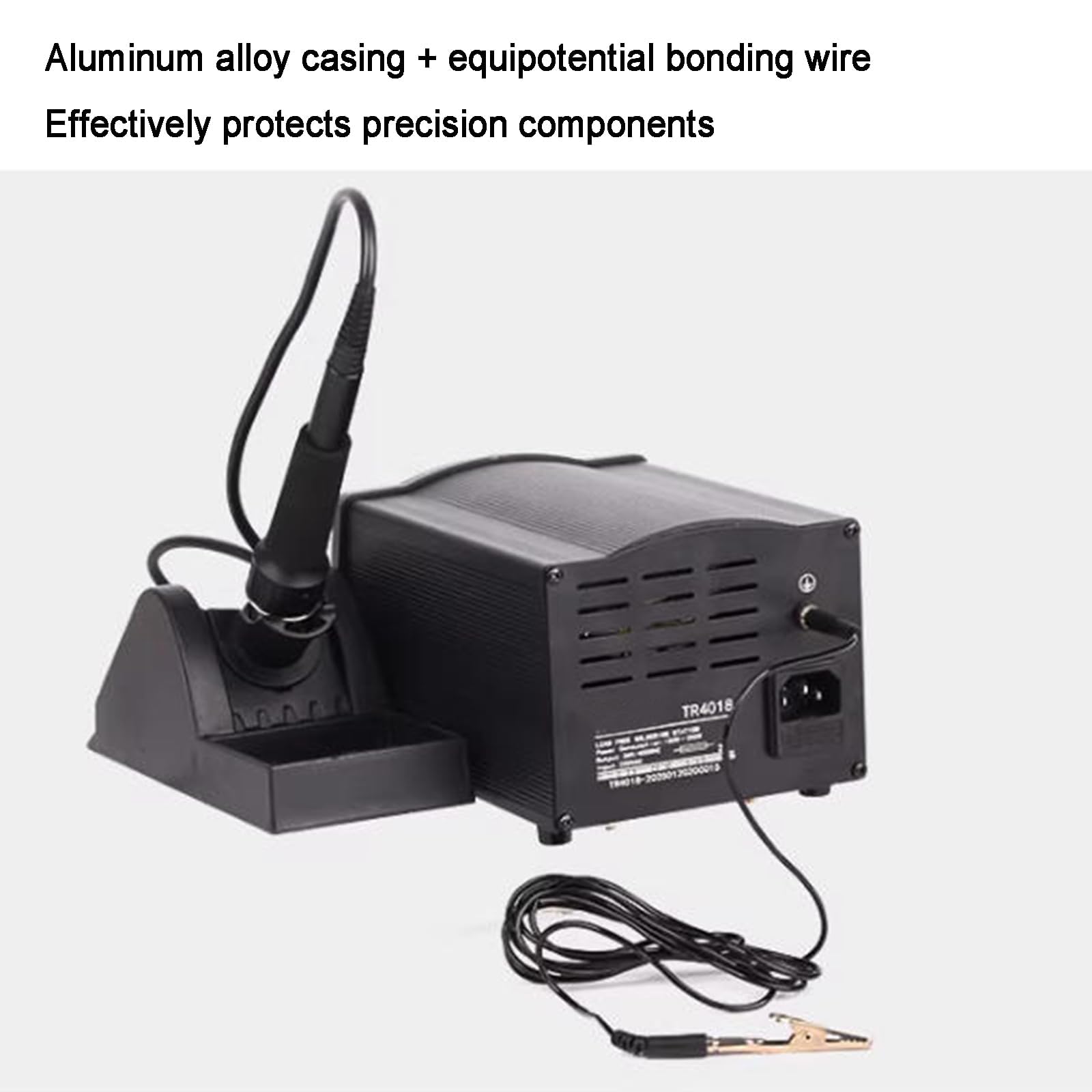 220V Zestaw do lutowania gorącym powietrzem na stole spawalniczym, regulowana temperatura 200℃~420℃, wyświetlacz LCD, długość kabla uchwytu 135 cm, idealny do przeróbek