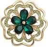 Rhinestone Flower Brooch Pin for Women Girls Membership Mark Gold Plated Fashion Daisy Rose Blossom Flowers Brooches Lapel Pins Delicate Dress Accessorries Birthday Jewelry
