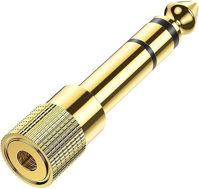 Headphone Adapter Jack 6.35mm Male 1/4 inch to 3.5mm Female 1/8 inch Audio Stereo Adapter, Headphone Audio Jack Plug Adaptor Converter for Digital Piano, Keyboard, etc