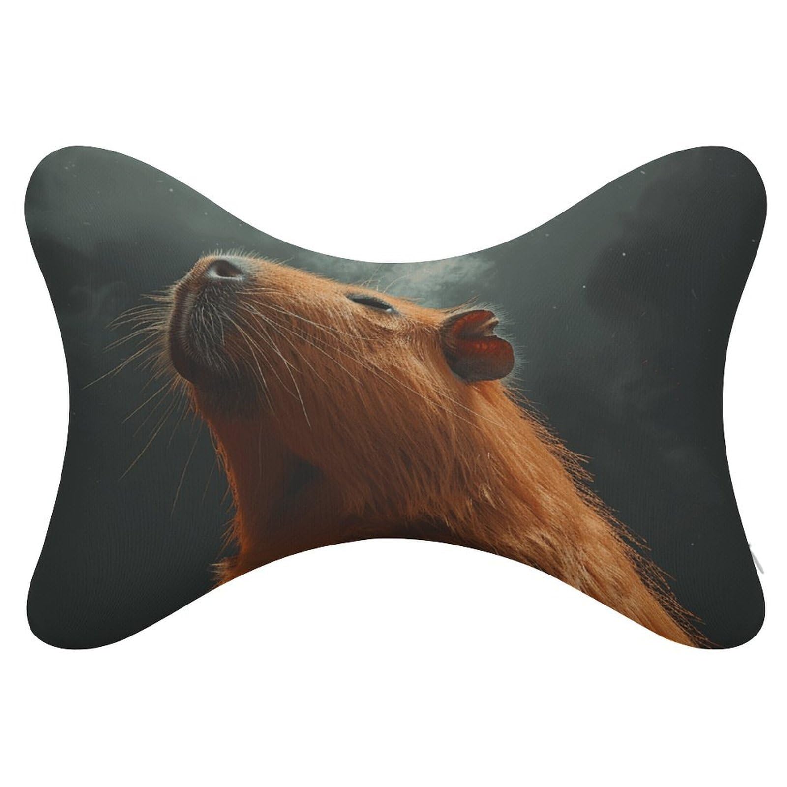 Oreiller appuie-tête voiture capybara en mousse à mémoire de forme réglable x2